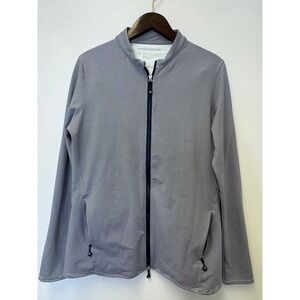 Peter Millar Womens Navy White Striped Full Zip UPF 50 Sun Protection Jacket M